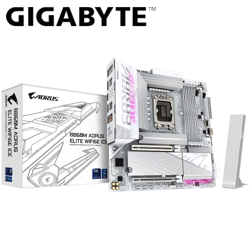 技嘉 B860M AORUS ELITE WIFI6E ICE(M-ATX/3xM.2/4xSATA/1H2DP1Type-c/Realtek 2.5G/WiFi 6E)