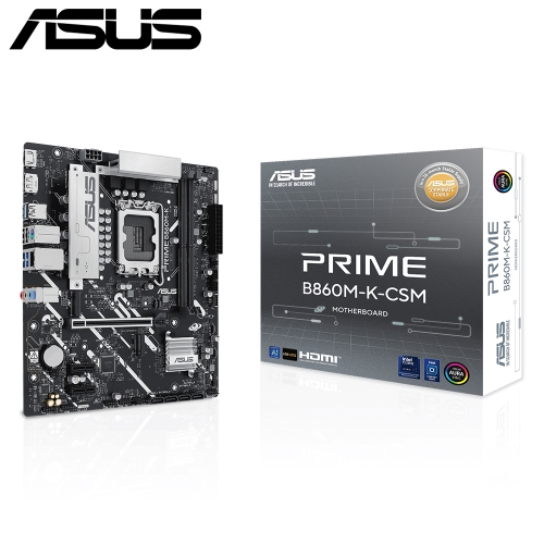 華碩 PRIME B860M-K-CSM(M-ATX/2xM.2/4xSATA/1H1DP/Realtek 2.5Gb)