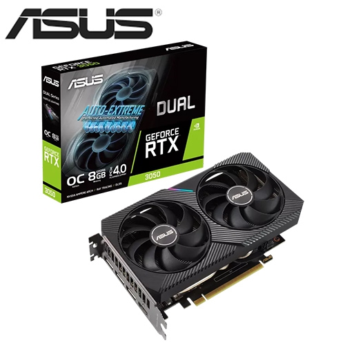 華碩 DUAL-RTX3050-O8G(1852Mhz/128bit/8GB GDDR6/雙風扇/20cm)