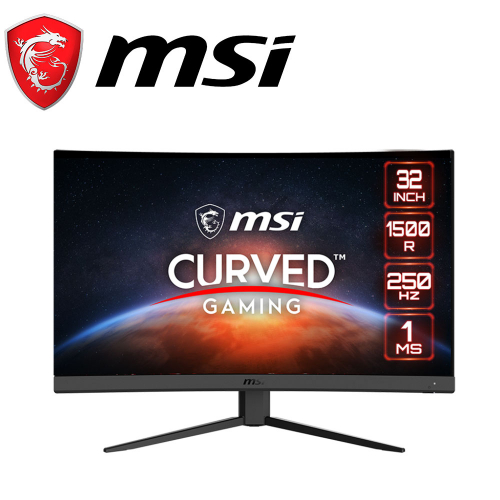 微星 G32C4X 32型(VA曲面/2H1P/1ms/無喇叭/250Hz/FreeSync Premium)