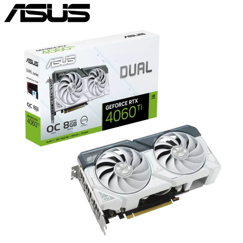 華碩 DUAL-RTX4060TI-O8G-WHITE(2595Mhz/1H3DP/22.72cm/雙風扇/註4年)