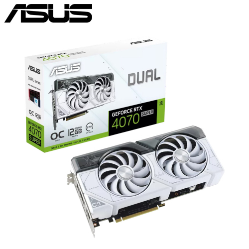 華碩 DUAL-RTX4070S-O12G-WHITE(2550Mhz/26.7cm/雙風扇/註4年)