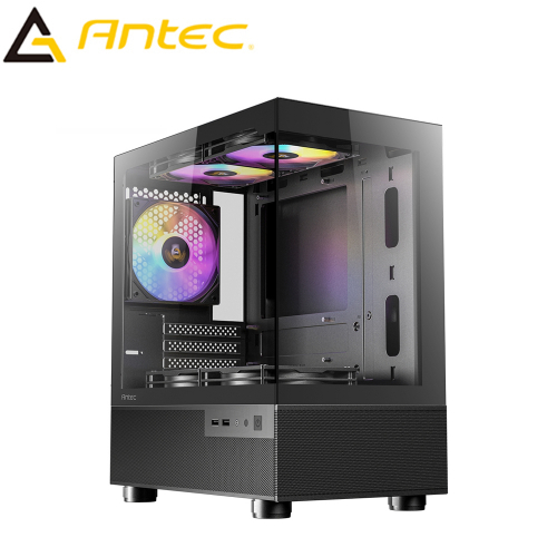 (搭機價)Antec CX200M RGB ELITE 黑(M-ATX/ITX/顯卡長33/CPU高16.4/預裝5風扇/全景玻璃透側)