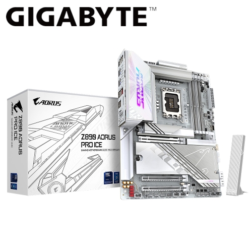 技嘉 Z890 AORUS PRO ICE(ATX/2xType-C/5xM.2/4xSATA/Realtek 5GbE/Intel Wi-Fi 7)