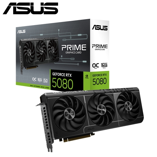 (搭整機)華碩 PRIME-RTX5080-O16G(16G DDR7/256bit/1H3DP/三風扇/30.6cm)