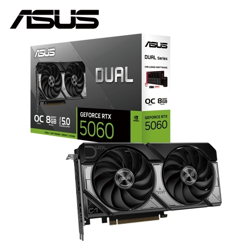 春節搭機價!!!華碩 DUAL-RTX5060-O8G(2565Mhz/1H3DP/22.8cm/雙風扇)